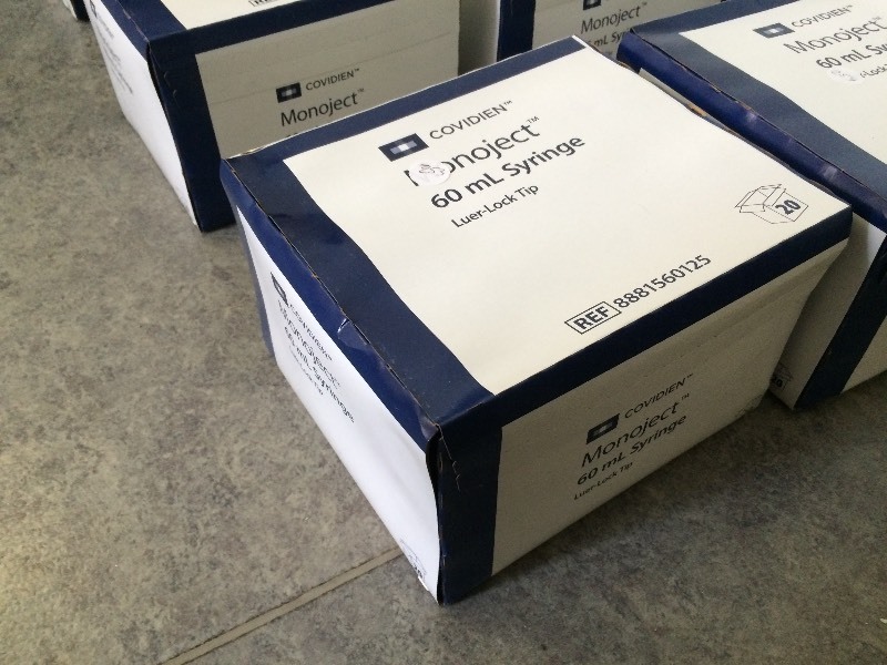 Box of new syringes