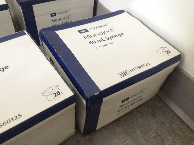 Box of new syringes