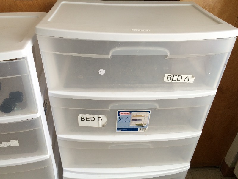 plastic organizer bin