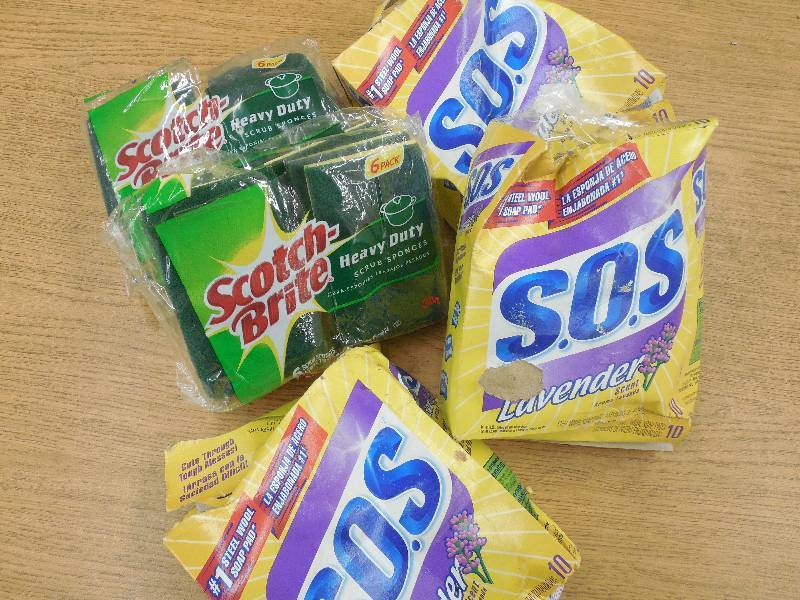 SOS pads & Scotch Scrub Brush Lot