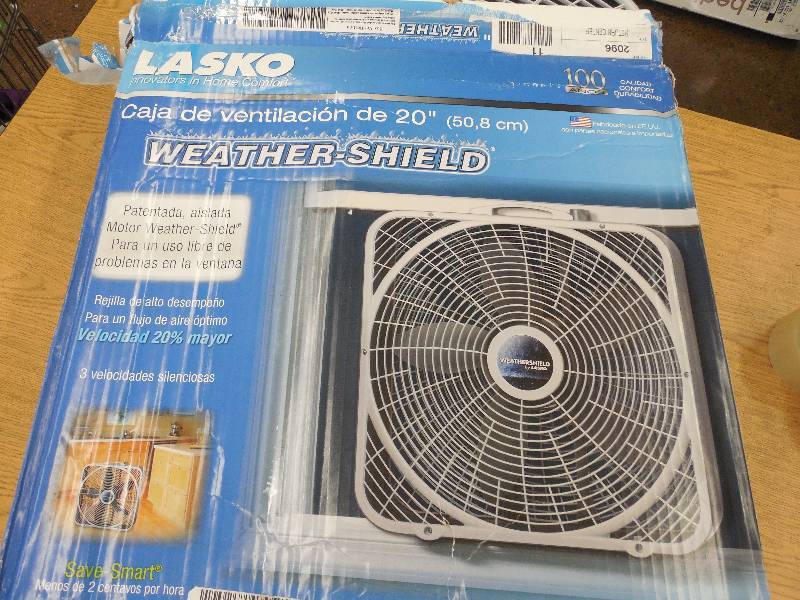 Lasko B20500 Weathershield Performance Box Fan, 20-Inch