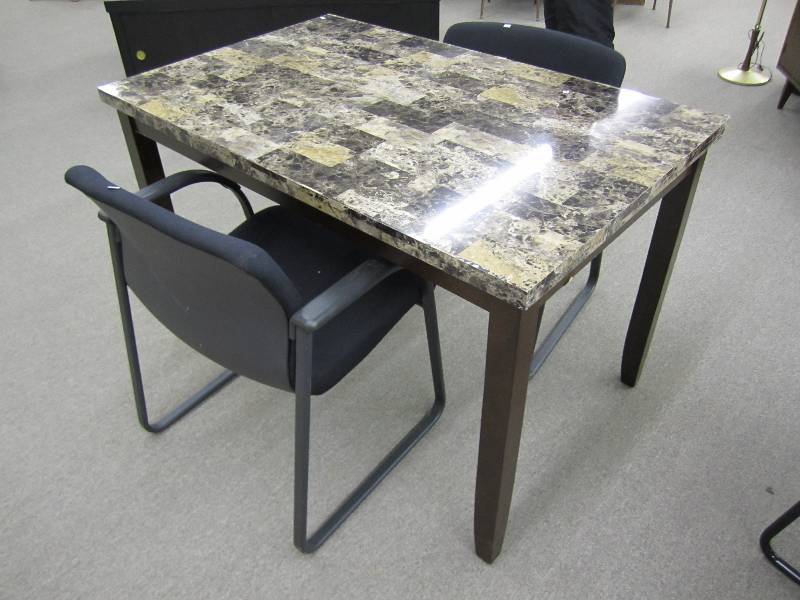 Laminate top marble look table, 30 ...