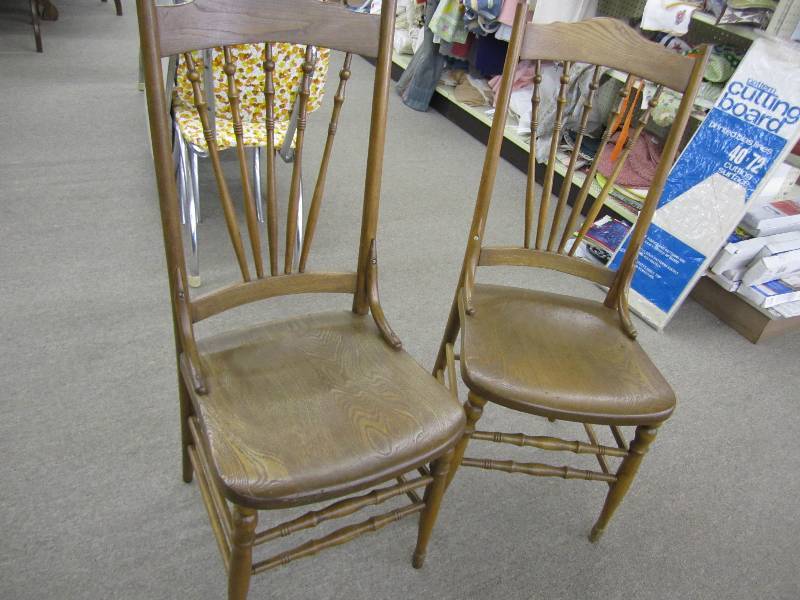 2 solid wood chairs...