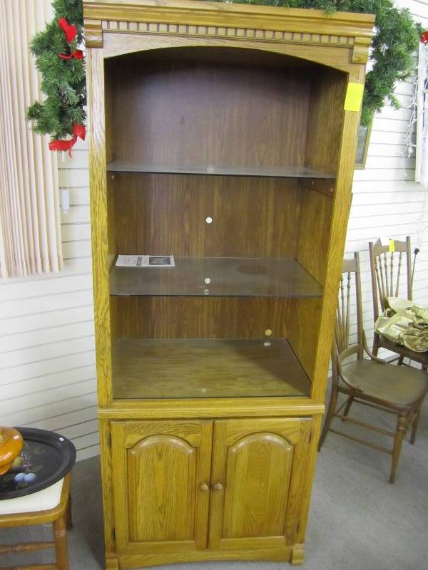 Oak wall unit, 30 wide, 76 tall...