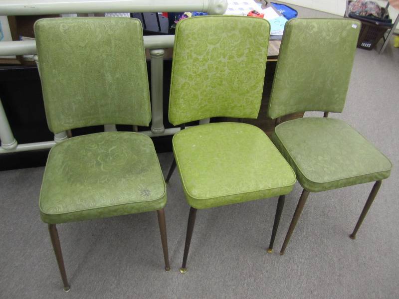 3 Vintage vinyl chairs...