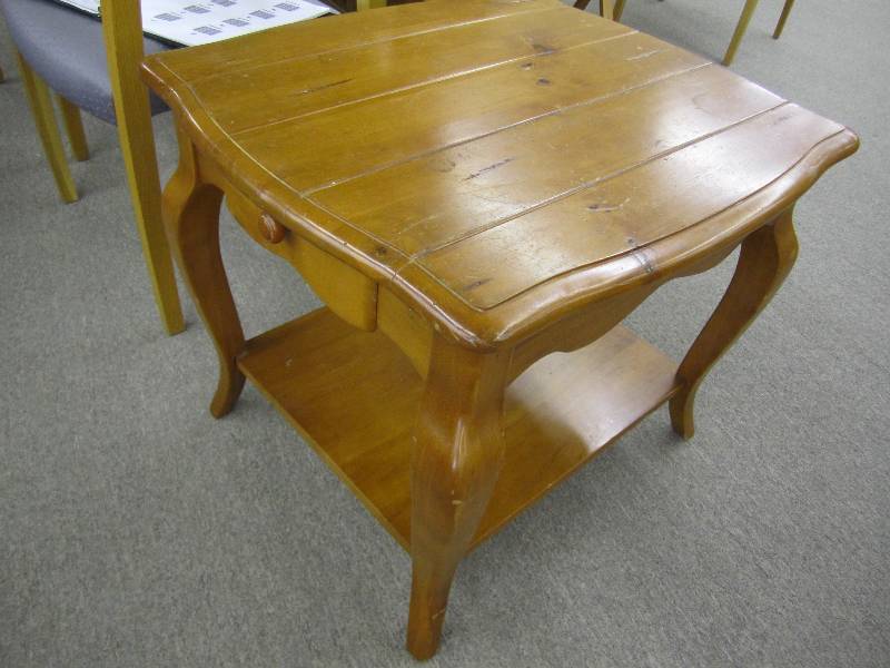 Wood end table, 24 x 27...
