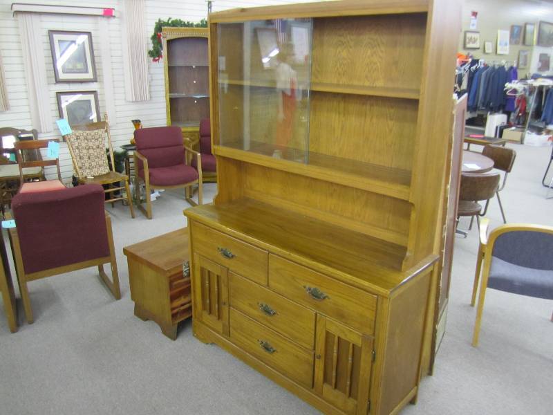 Glass door buffet, 51 wide, 71 ta...