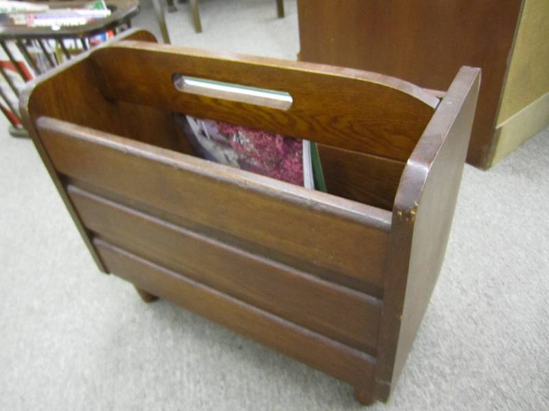 Wood magazine rack...