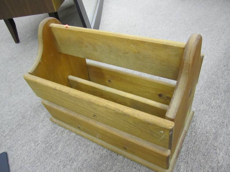 Wood magazine rack...