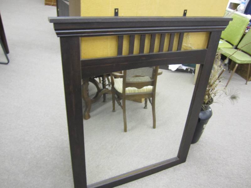 framed mirror, 38 wide, 4 tall...
