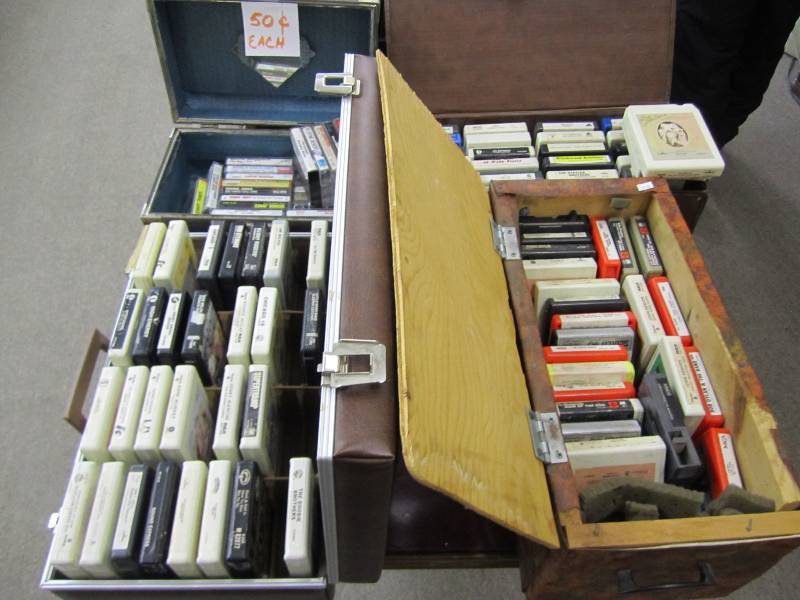 Large collection of 8 track and cas...