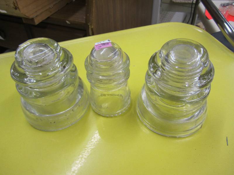 3 glass fence wire holders...