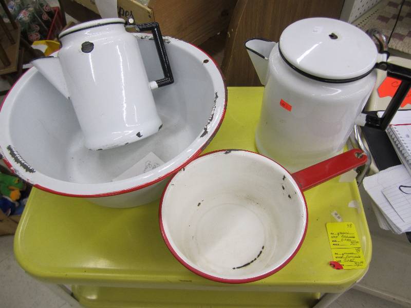 metal enamel ware...