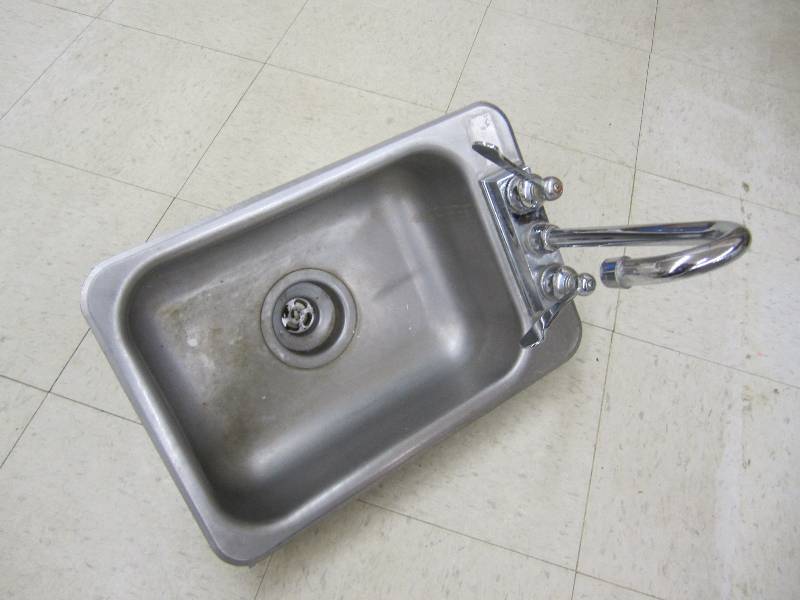 Stainless steel sink and faucet, 12...