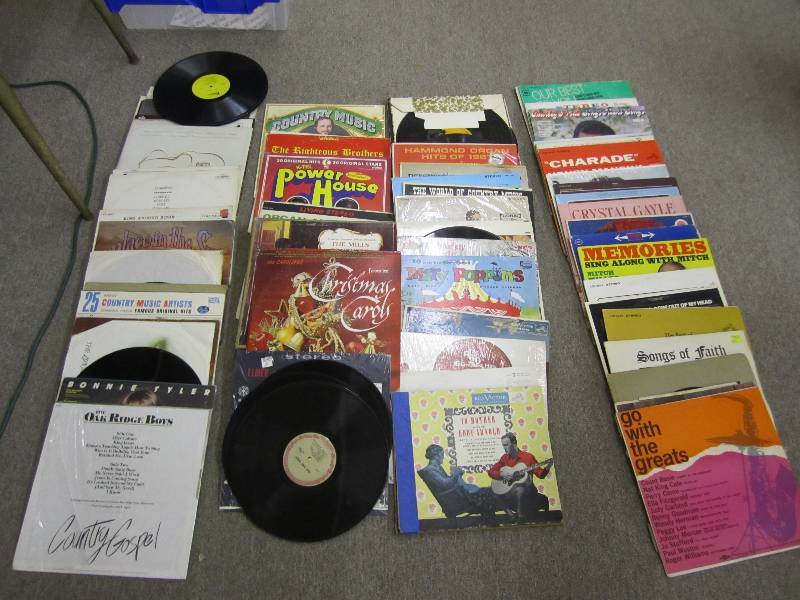 Lot of vinyl record albums...