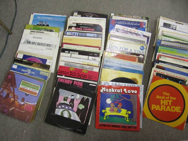 Lot of vinyl record albums...