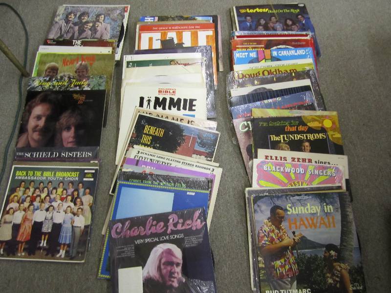 Lot of vinyl record albums...