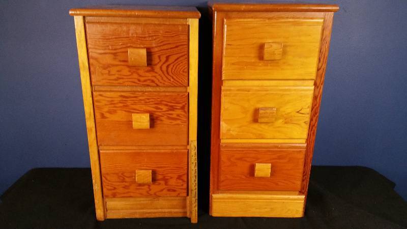 lot 103 image: (2) Wooden, Three-Door Furniture Pieces