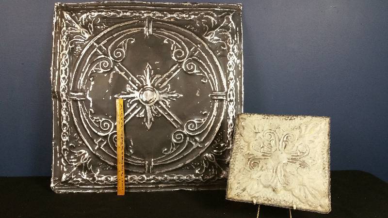 lot 113 image: (2) Tin Tiles