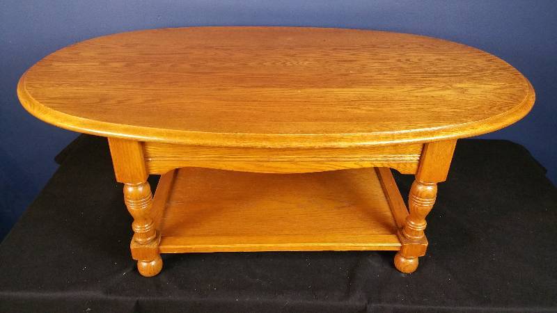 lot 15 image: Solid Honey Oak Coffee Table