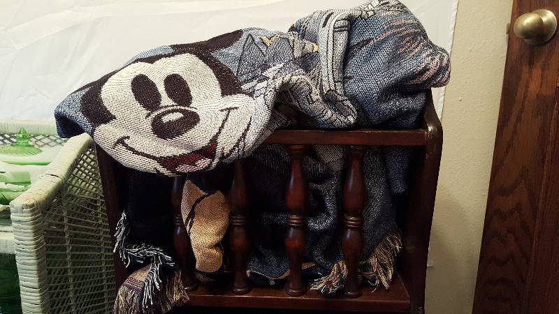 lot 83 image: Disney Magic Kingdom Throw  Wooden Rack