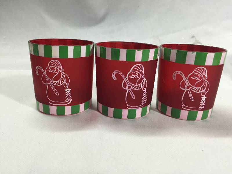 3 - Santa Clause Candle Holders