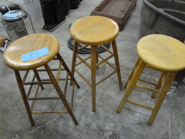 Three Wooden Stools