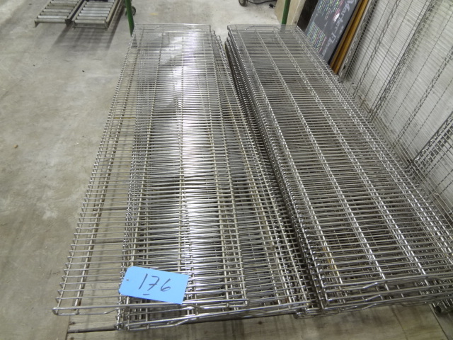 (10) Stainless Cooler Racking Shelving
