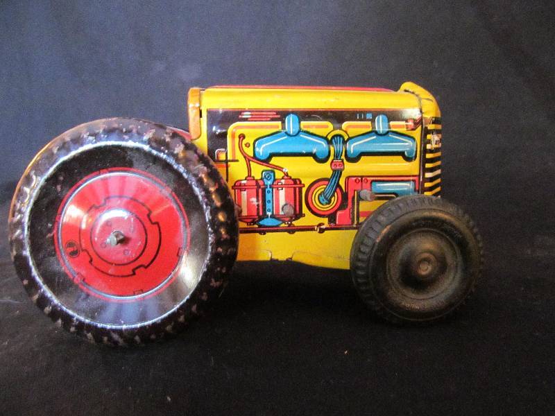 Vintage,Wind-up Tractor Toy