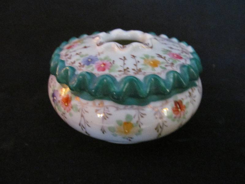Hand Painted Covered Bowl