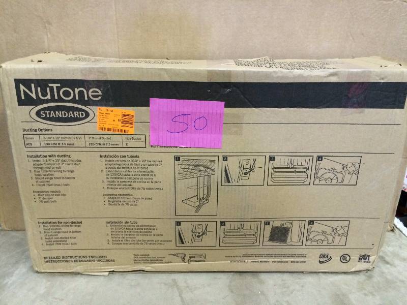 Nutone Stainless Steel Range Hood