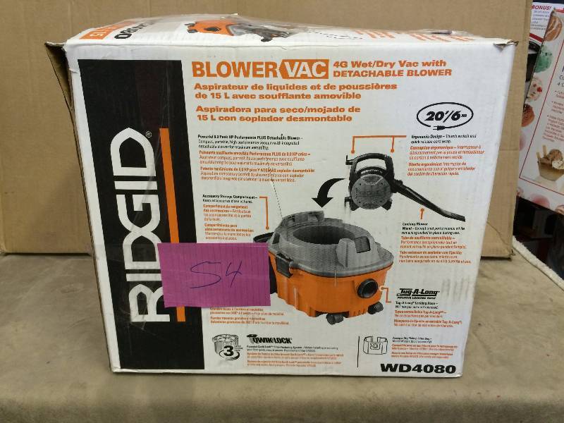Ridgid WD4080  WetDry Vac Tested Works