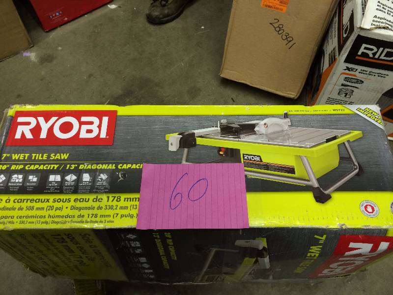 Ryobi 7 Tile Saw used tested works