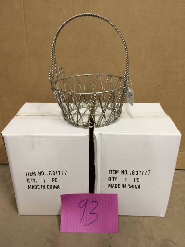 Lot of 3 Metal Baskets New