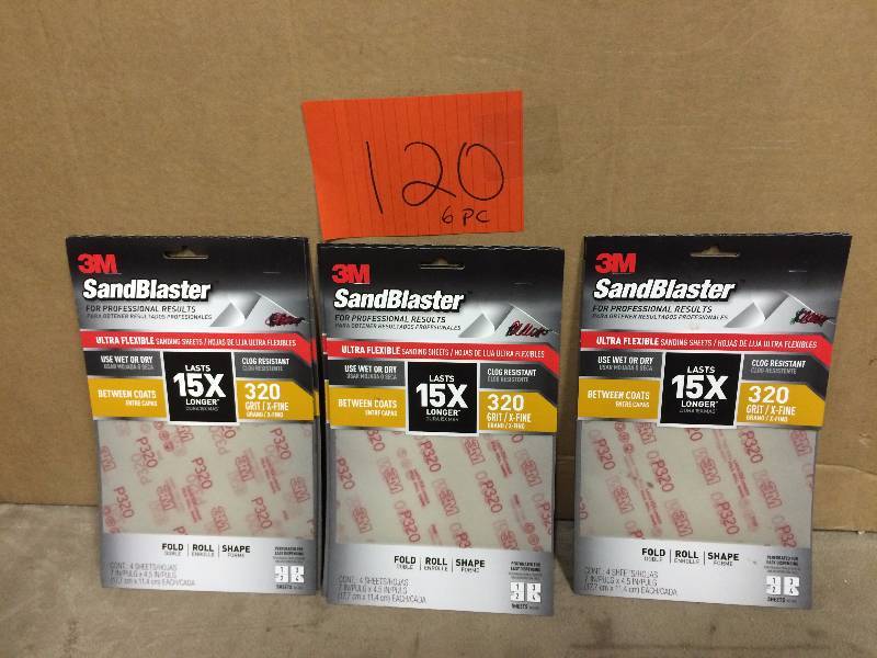 Lot of 3M Sandpaper New