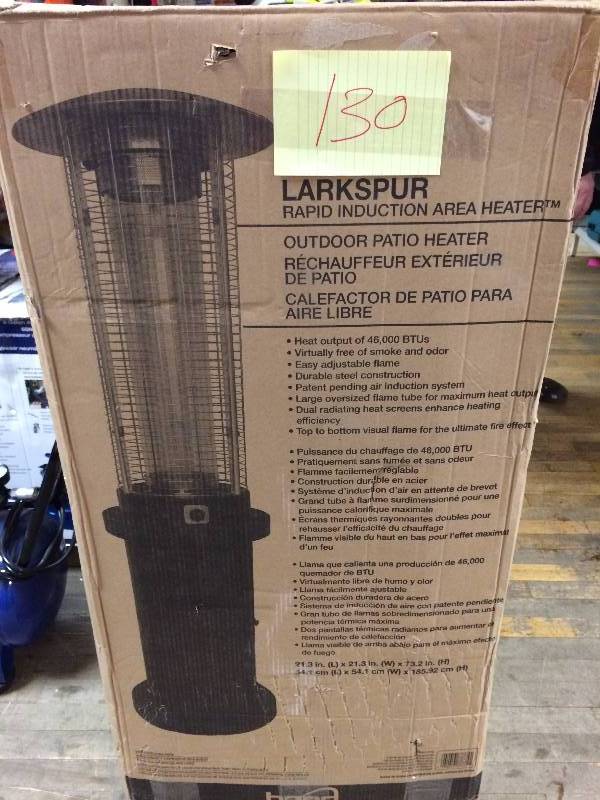 BM 46,000 BTU Larkspur Rapid Induction Gas Patio Heater New