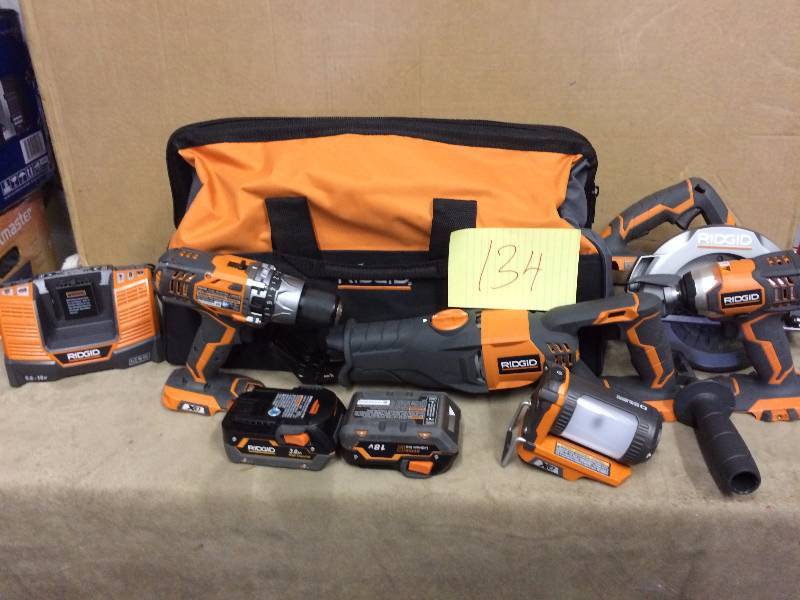 Ridgid X4 Hyper Lithium-Ion Combo Kit (5-Piece) in Like New Condition