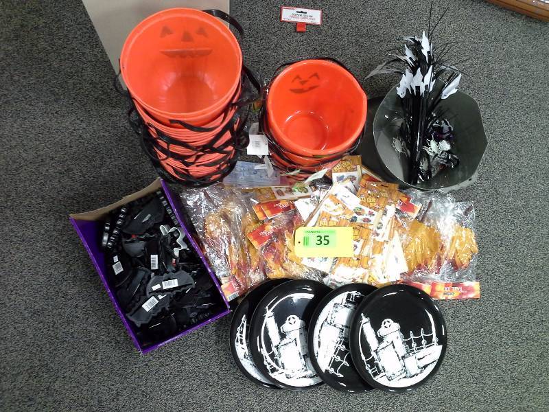 Assortment of Halloween decorations