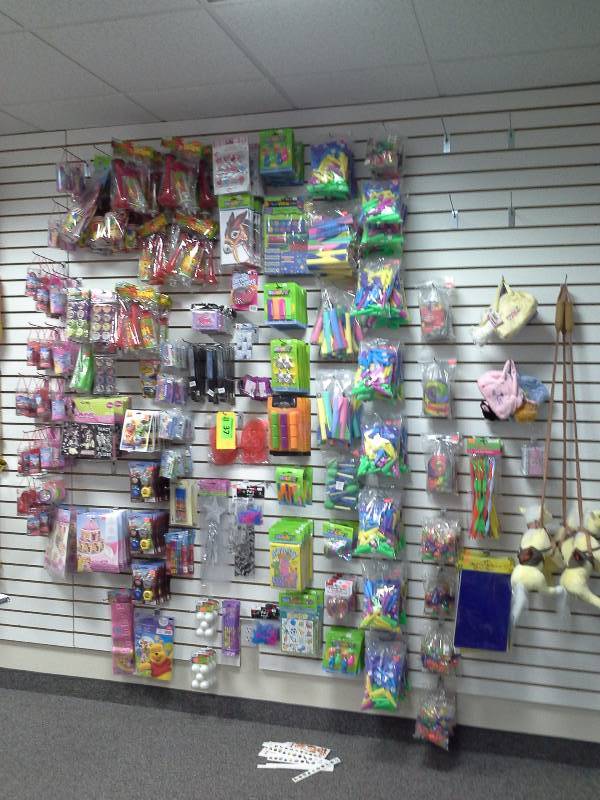 Assortment of childrens toys and decorations