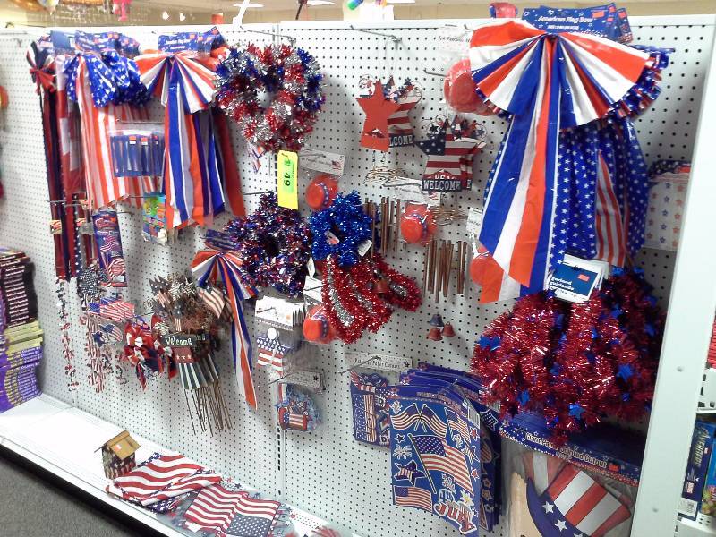 Patriotic decorations and stickers
