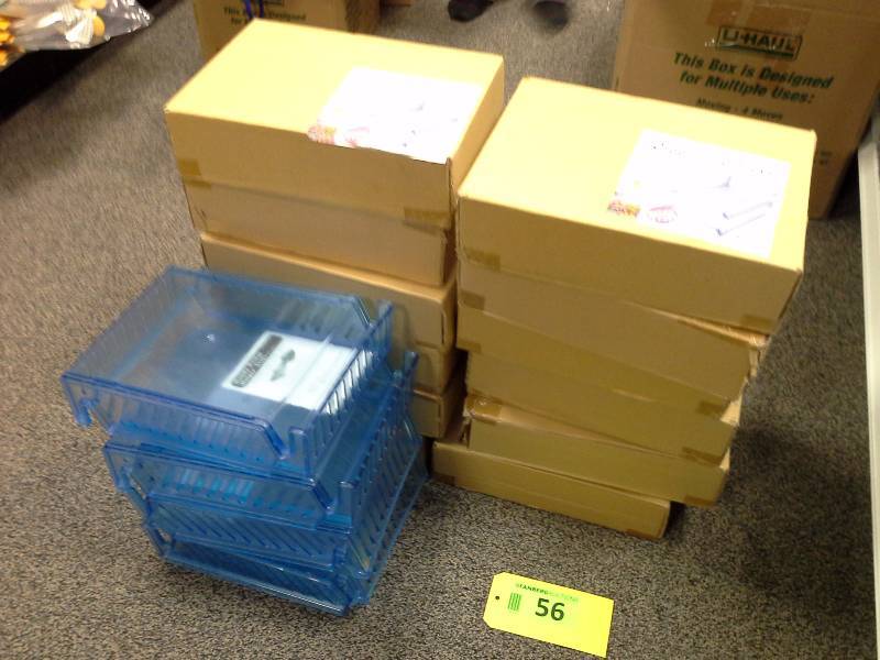 Large assortment of organizing trays, stackable trays