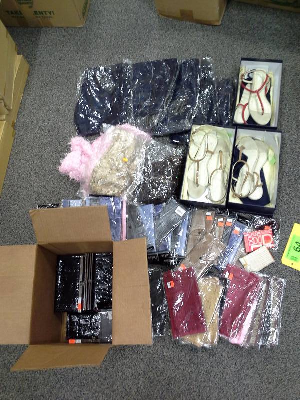 Assortment of womens accessories, shoes, clothing