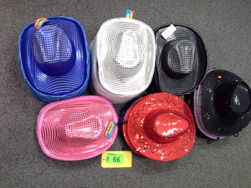 Assortment of flashing cowboy hats