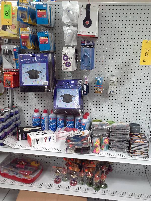 Miscellaneous items, electronics, graduation centerpieces