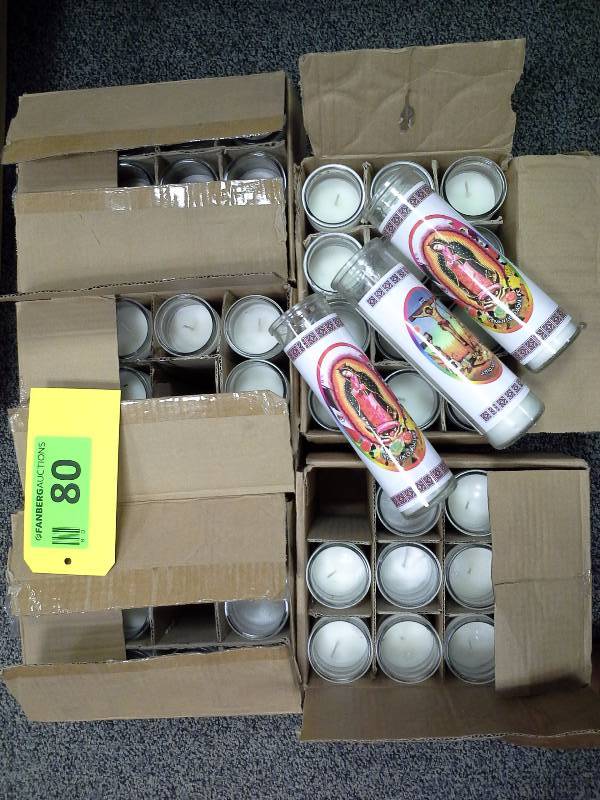 Religious candles, approximately 60
