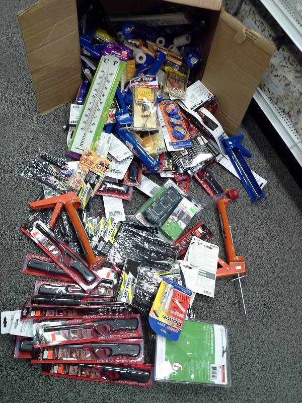 Assortment of lighters, garage related items