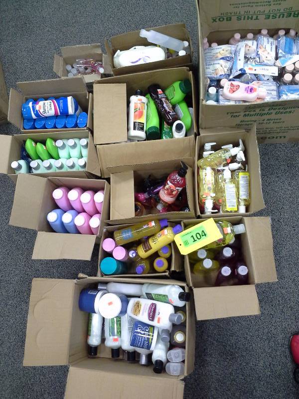 12 boxes of hygiene related items, lotion, body powders