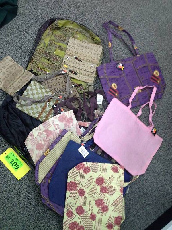 Assortment of handbags, other bags