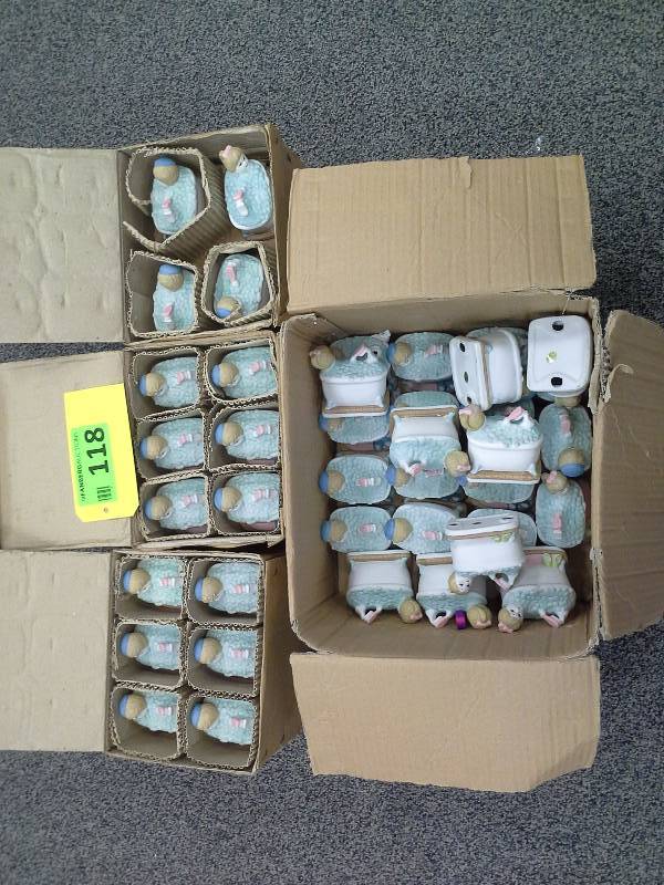Four boxes of ceramic figurines