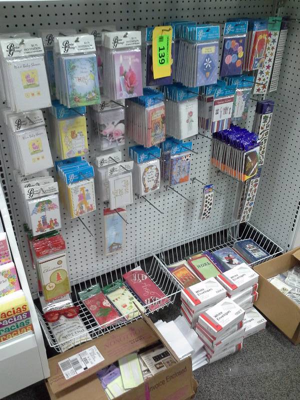 Large assortment of thank you cards, invitations, and various scrapbooking supplies